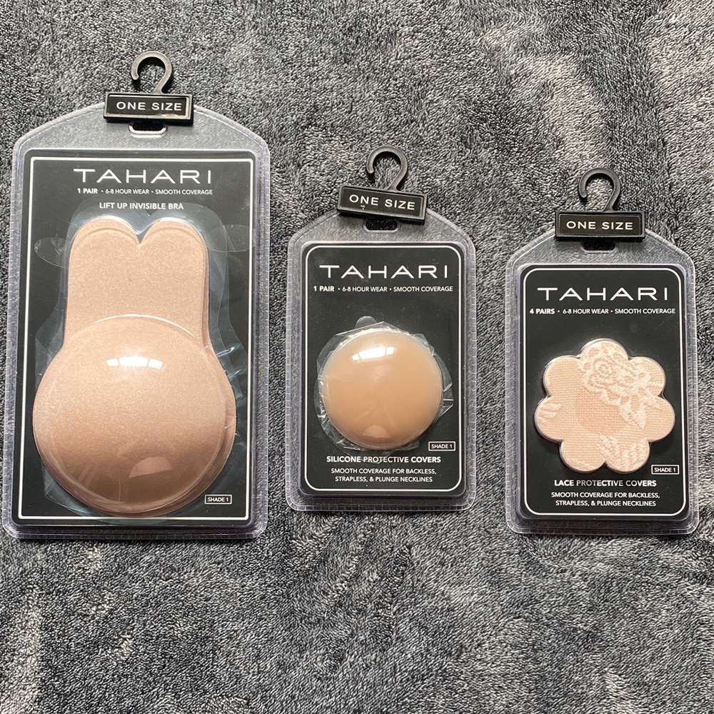 Tahari Beige Protective Covers Trio